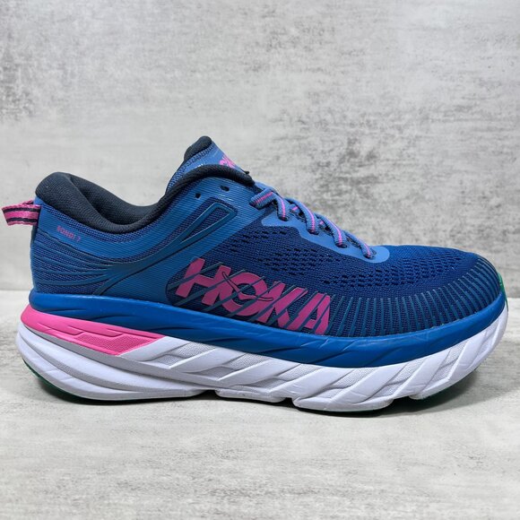 Hoka One One Bondi 7 Running Shoes - Women's Size 7 - Blue - Picture 4 of 11